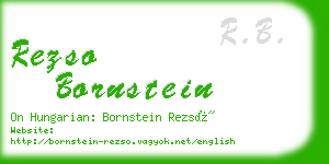 rezso bornstein business card